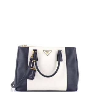 Prada Bicolor Double Zip Lux Tote #239569P10B